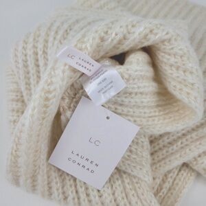 Cozy Cream Infinity Knit Scarf